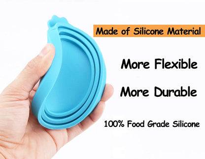 6-Pack Silicone Pet Food Can Lids (Universal Fit)