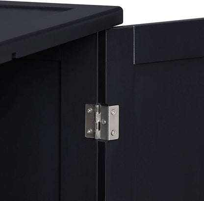 X-Large Designer Bench/Cat Litter Box Enclosure (Black)