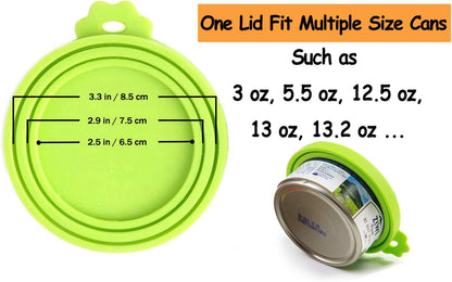 6-Pack Silicone Pet Food Can Lids (Universal Fit)