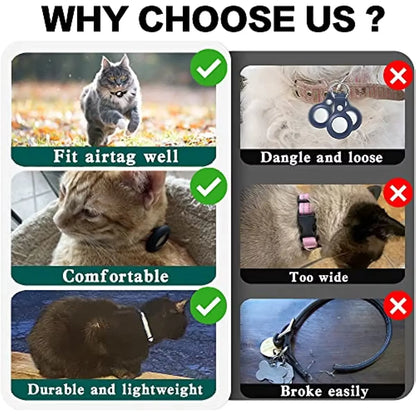 AirTag-compatible Cat Collar (Adjustable with Breakaway feature)