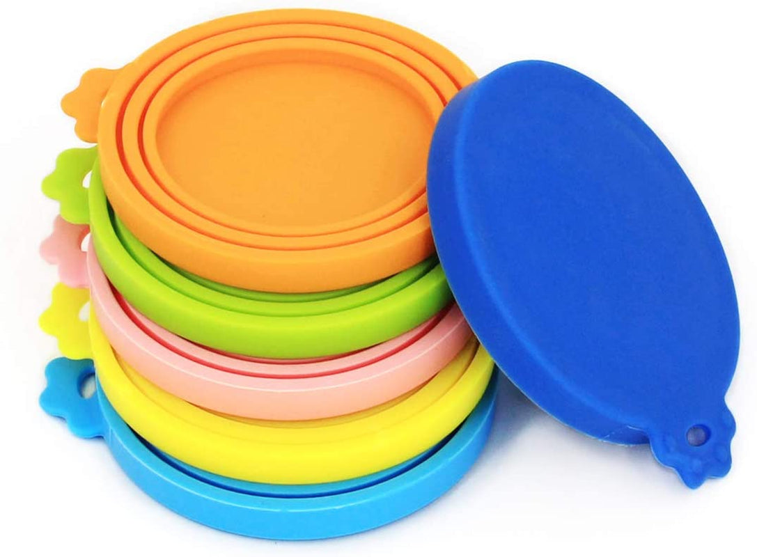 6-Pack Silicone Pet Food Can Lids (Universal Fit)