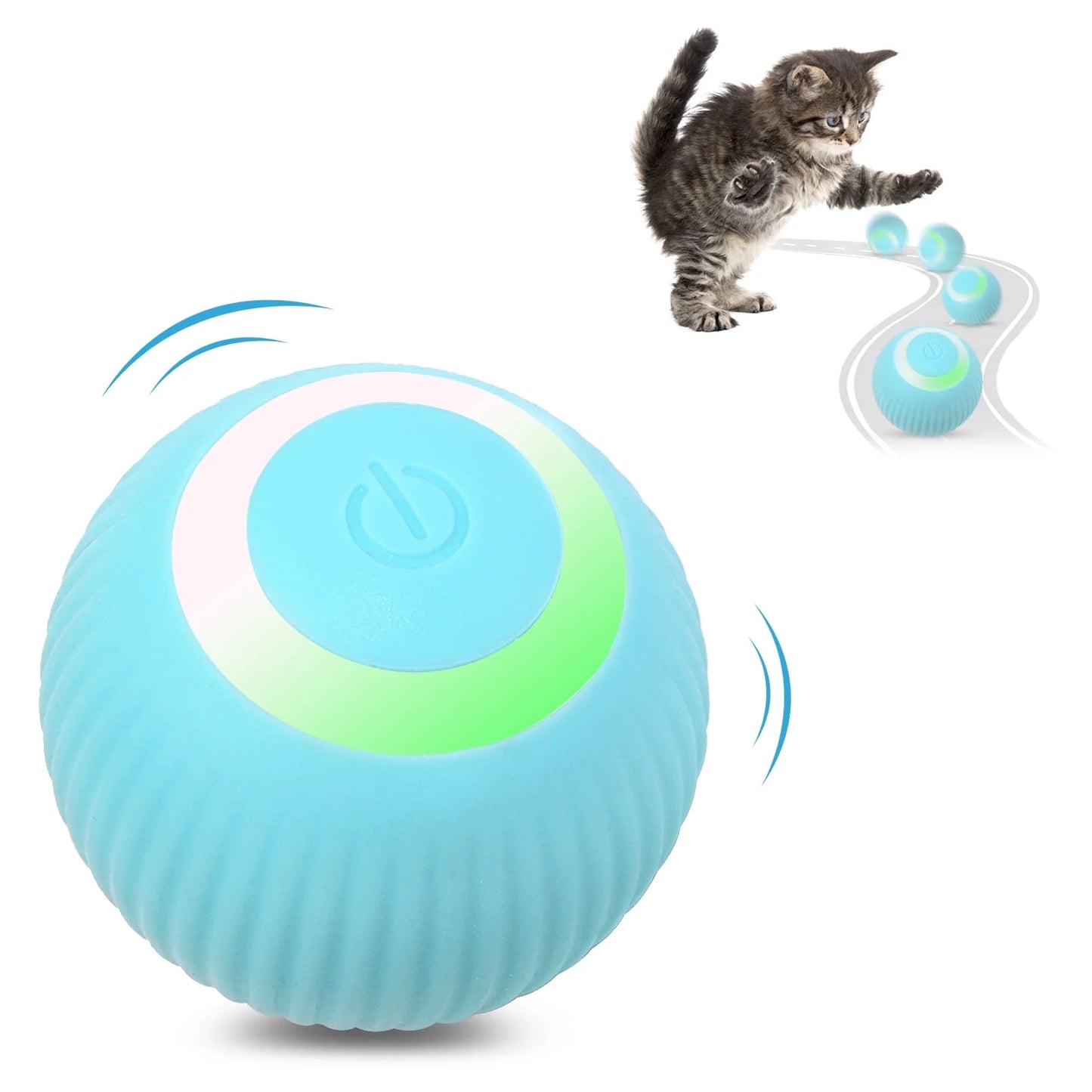 Interactive Rolling Ball, Rechargeable with LED Light