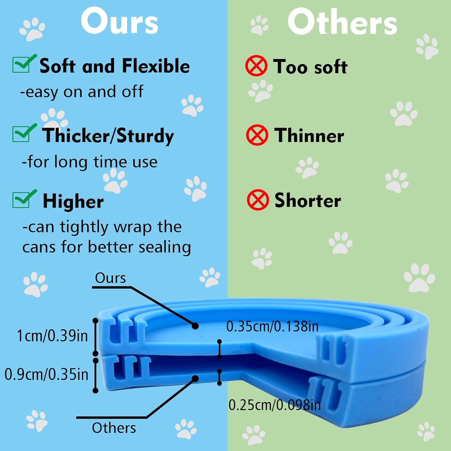 6-Pack Silicone Pet Food Can Lids (Universal Fit)