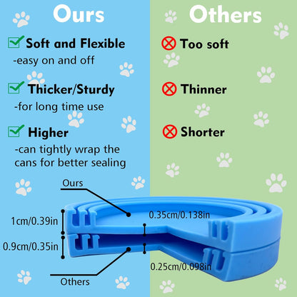 6-Pack Silicone Pet Food Can Lids (Universal Fit)