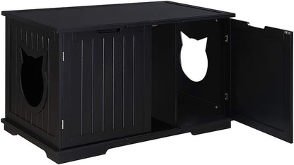 X-Large Designer Bench/Cat Litter Box Enclosure (Black)